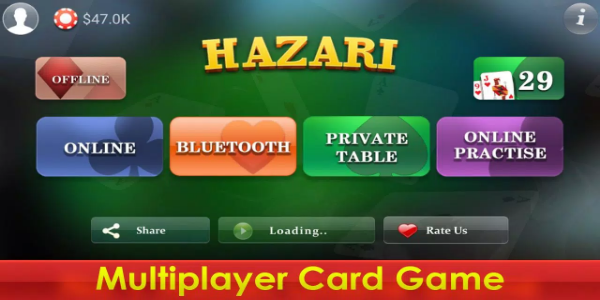 Hazari -1000 points card game Captura de pantalla 2