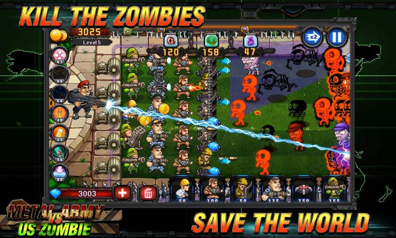 Army vs Zombies :Tower Defense Schermafbeelding 3