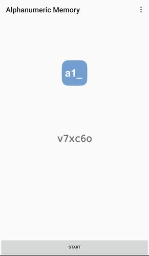 Alphanumeric Memory Schermafbeelding 1