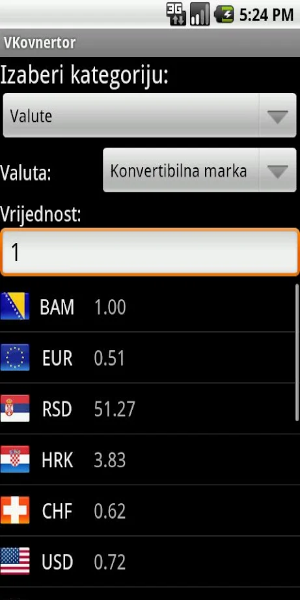 VKonvertor - konvertor valuta ภาพหน้าจอ 2