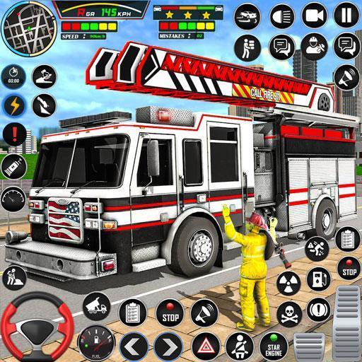 Firefighter: FireTruck Games Schermafbeelding 1