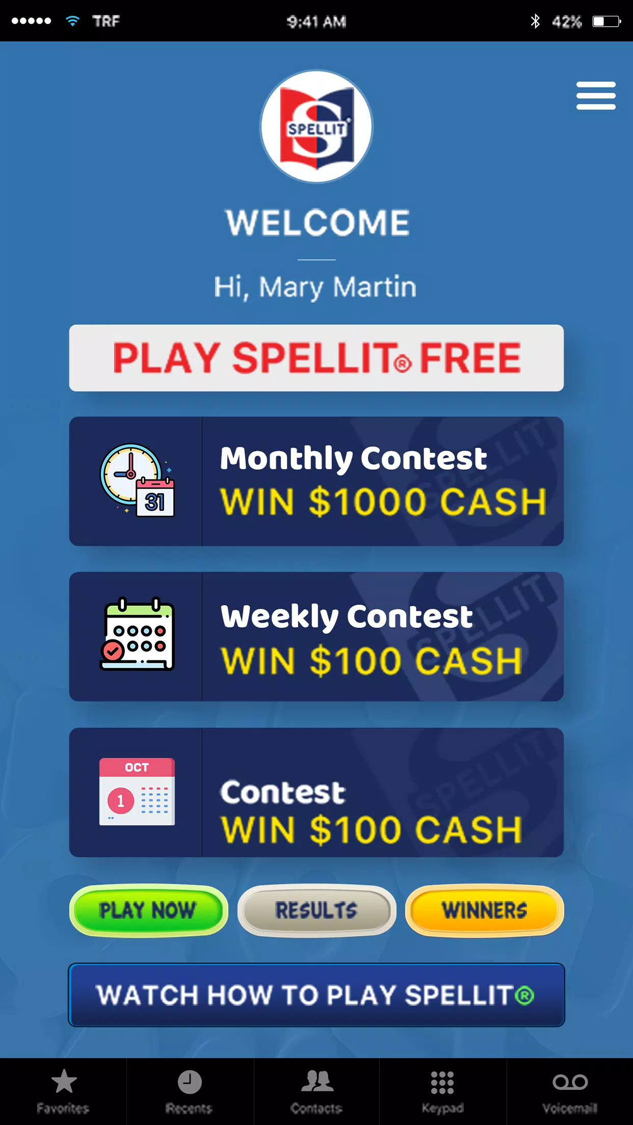 SPELLIT® SPELL WORDS WIN CASH Capture d'écran 1