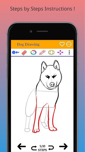 How to Draw Dog Step by Step Tangkapan skrin 2