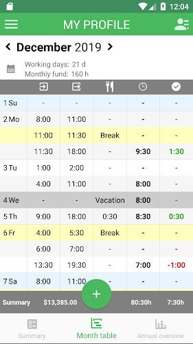 Working Timer - Timesheet स्क्रीनशॉट 2