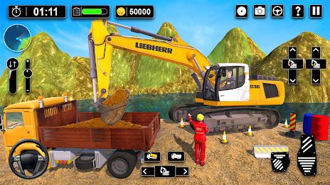 Heavy Sand Excavator 3D Sim Schermafbeelding 1