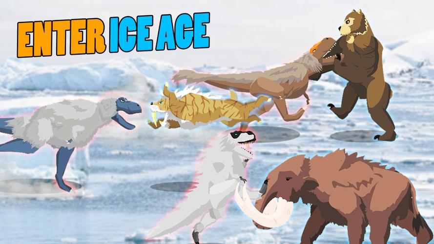 T-Rex Fights Ice Age Beasts Screenshot 1