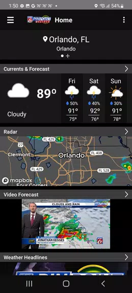 News 6 Pinpoint Weather - WKMG Capture d'écran 1