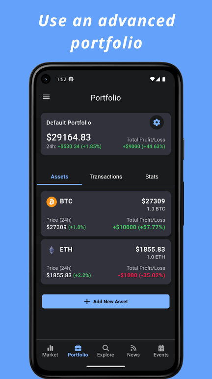 Crypto Hub Coin Stats Tracker Ekran Görüntüsü 2