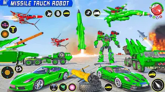 Army Truck Robot Car Game 3d 스크린샷 1