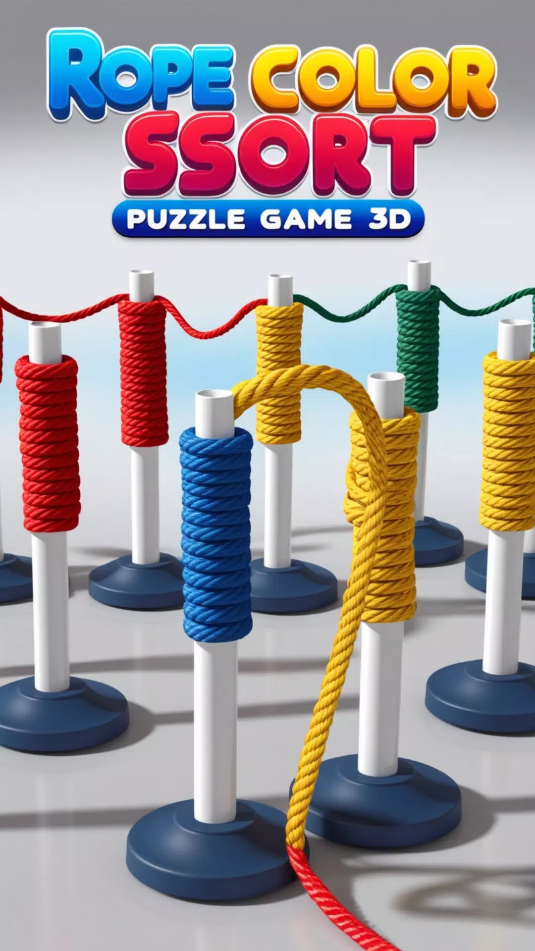 Rope Color Sort Puzzle Game 3D Schermafbeelding 4