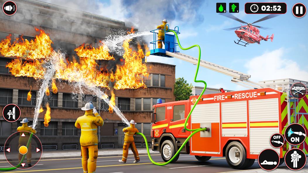 Fire Truck Sim: Truck Games Mod Schermafbeelding 2