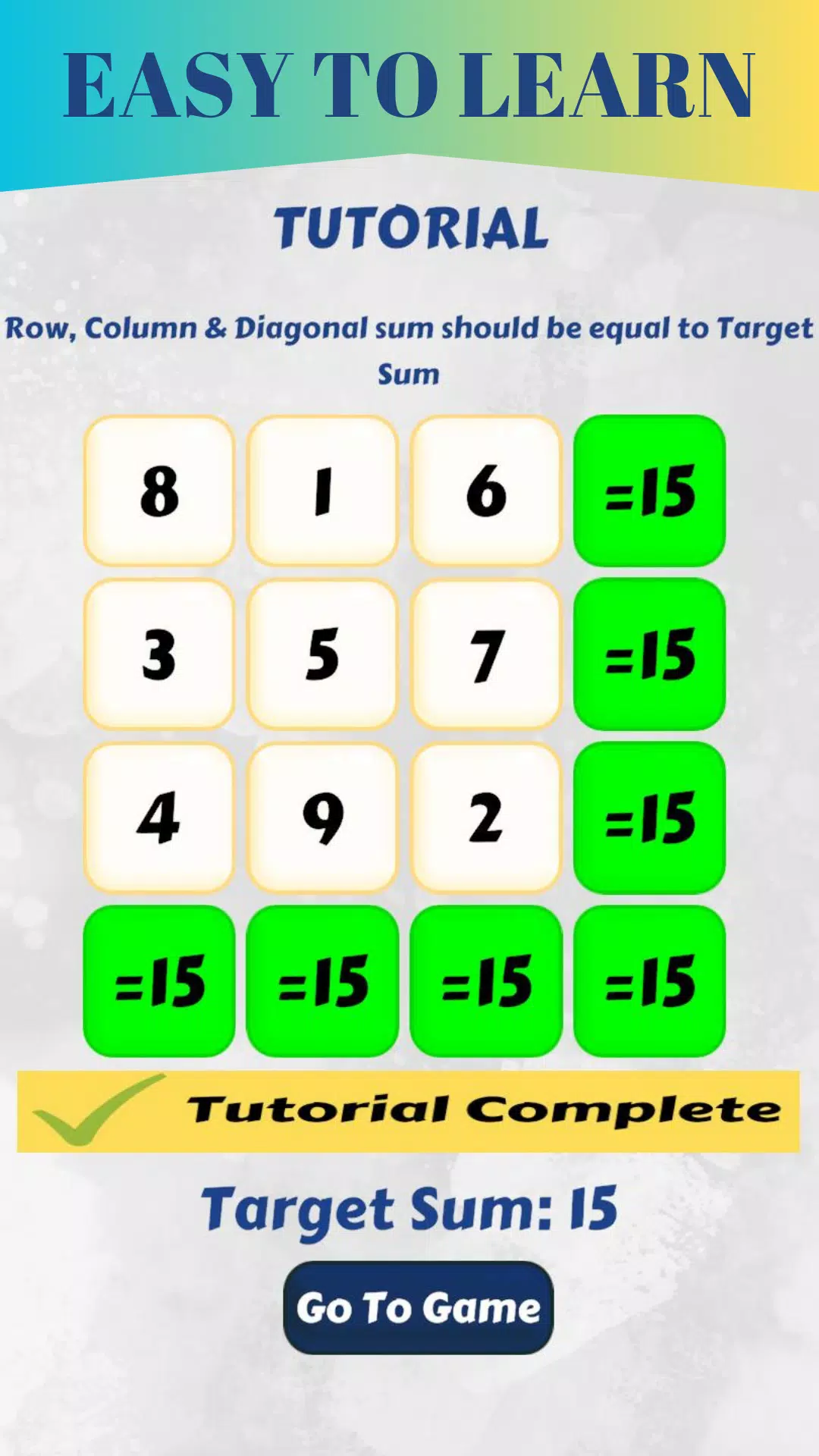 Magic Square game Capture d'écran 4