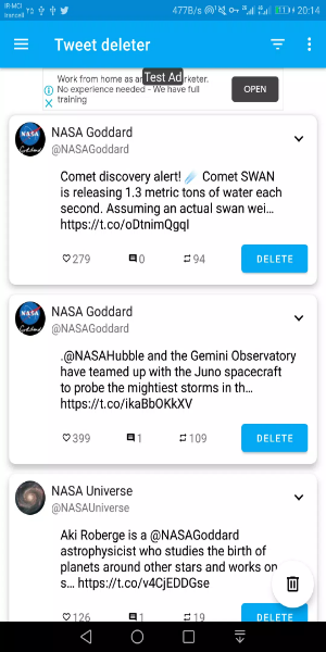 Tweet Deleter - Delete Your Tweets स्क्रीनशॉट 3
