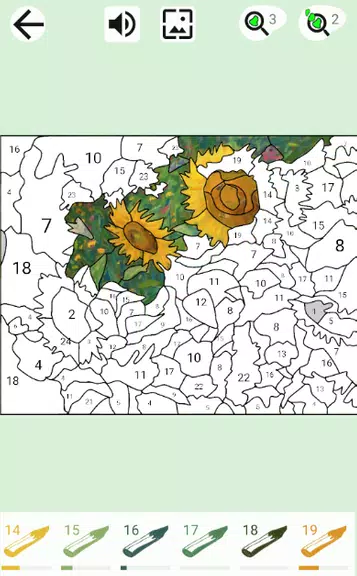 Painting by numbers and puzzle Screenshot 1