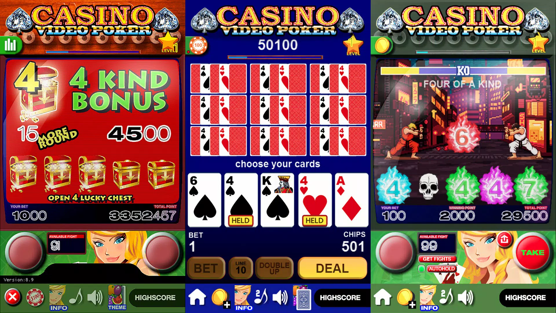 Casino Video Poker Capture d'écran 2