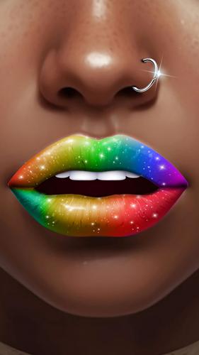 Lip Art Beauty DIY Makeup Game Schermafbeelding 2