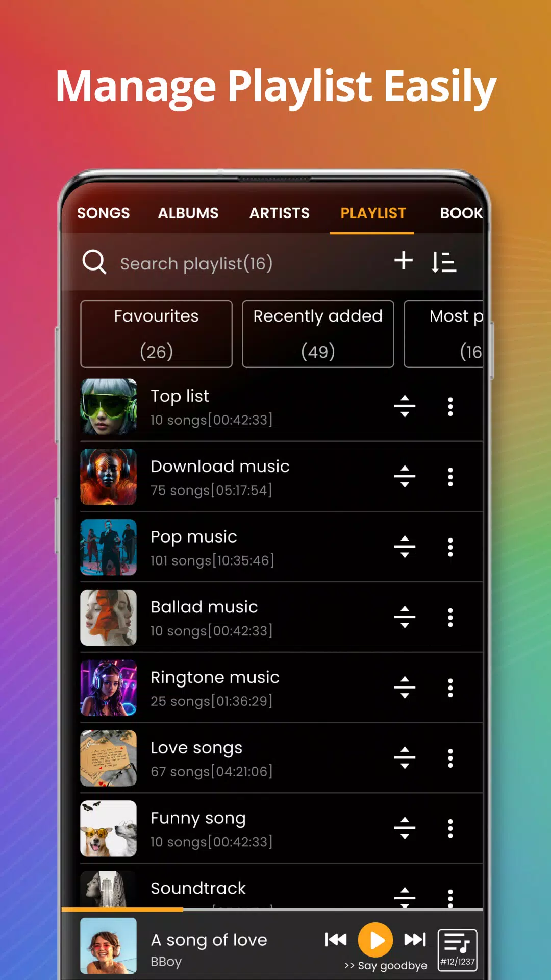 Music player Schermafbeelding 2