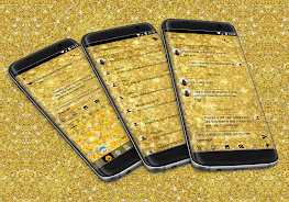 SMS Messages GlitterGold Glass ဖန်သားပြင်ဓာတ်ပုံ 1