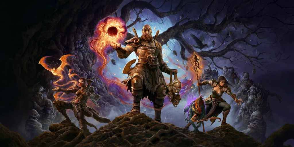 Diablo 4 quảng cáo nghệ thuật trưng bày danh sách cấp lớp tốt nhất cho Phần 7.