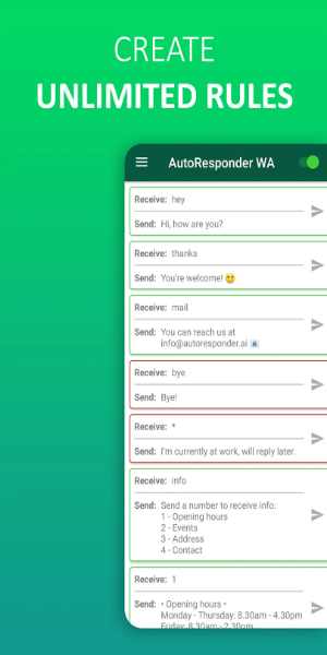 AutoResponder for WhatsApp 스크린샷 1