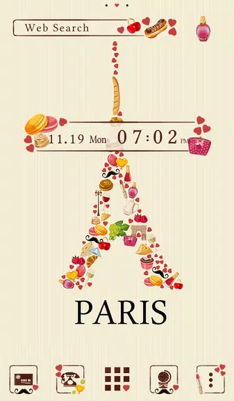 Sweet Paris Theme スクリーンショット 1