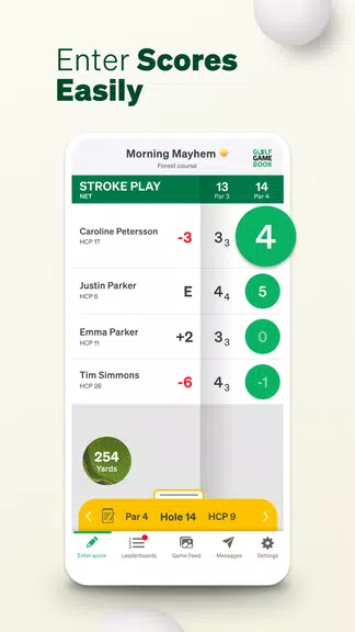 Golf GameBook Scorecard e GPS Captura de tela 3