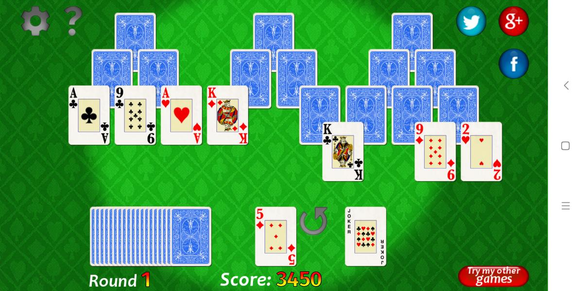 Vegas Solitaire TriPeaks Schermafbeelding 2