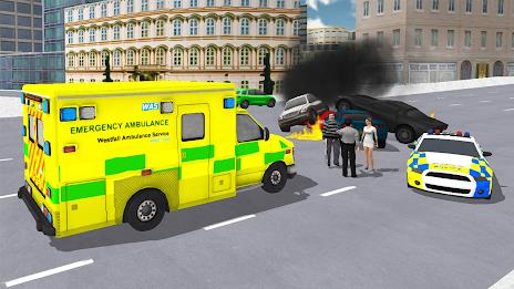 Ambulance Simulator Car Driver Tangkapan skrin 4