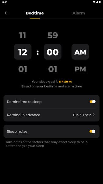 Sleep Tracker Zrzut ekranu 1