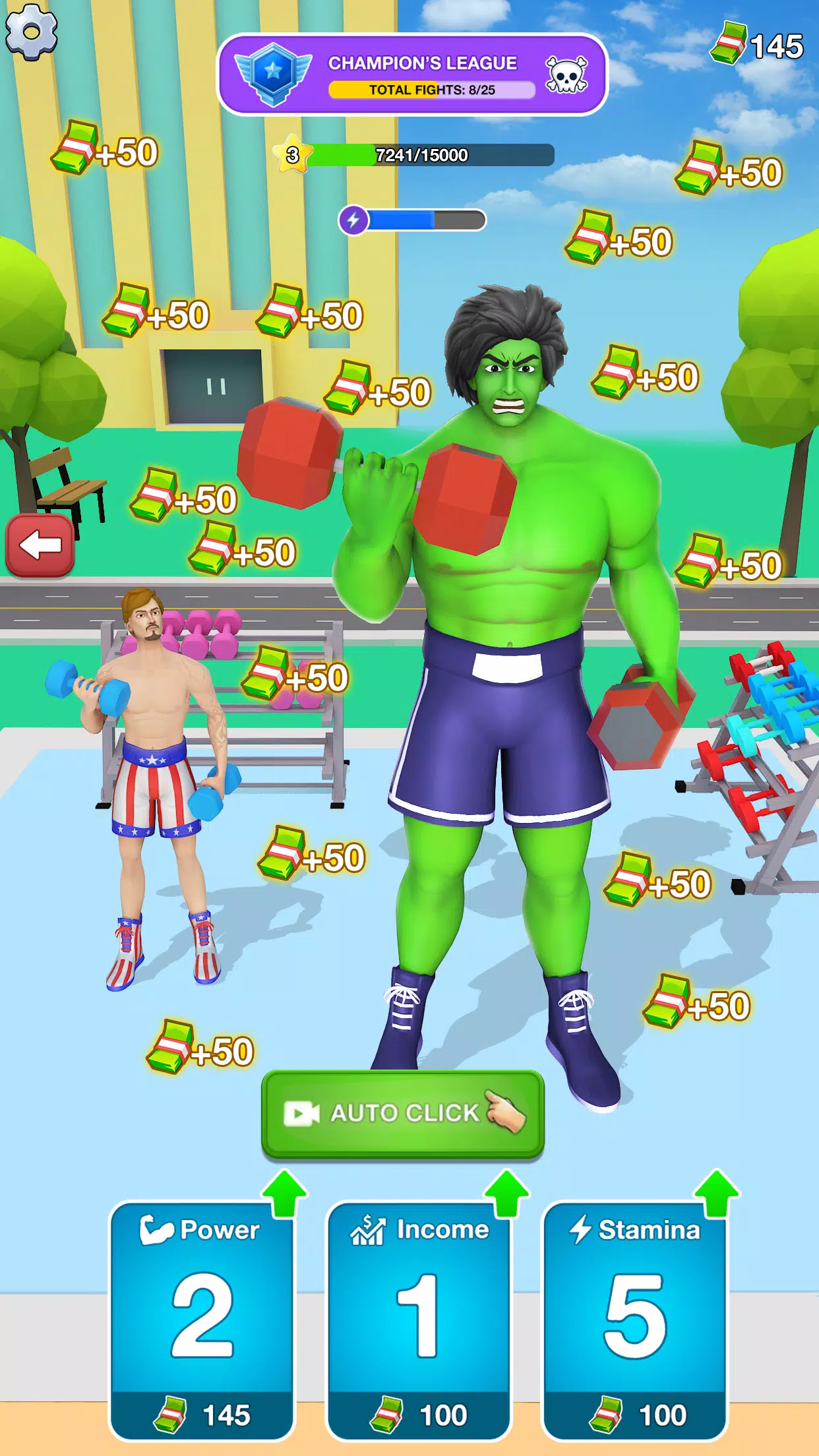 Gym Clicker Hero: Idle Muscles Ảnh chụp màn hình 1