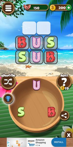 Word Beach: Connect Letters, Fun Word Search Games Tangkapan skrin 1