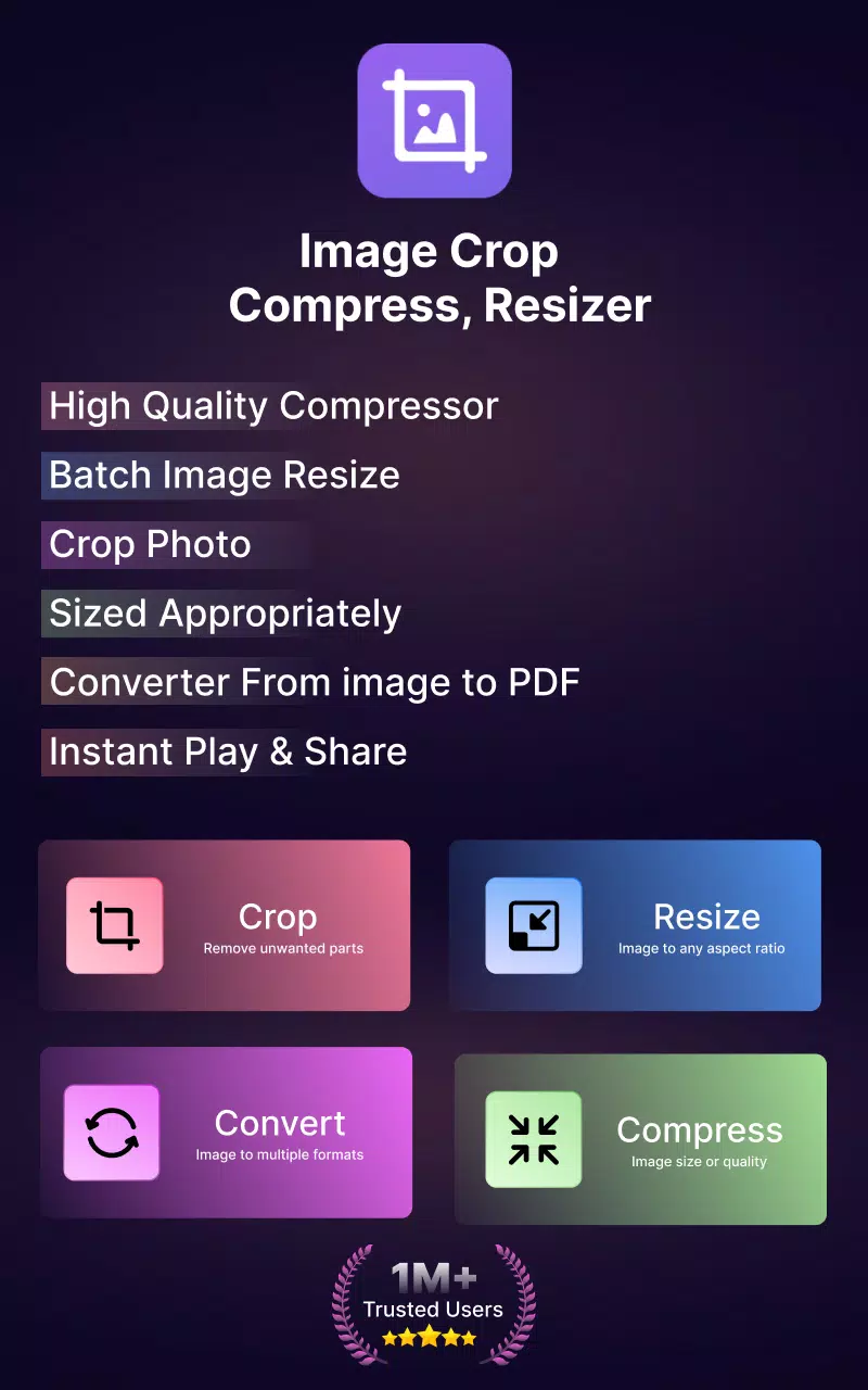 Image Crop - Compress, Resizer Schermafbeelding 1