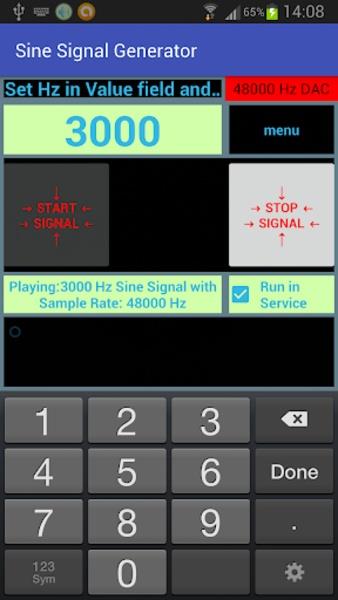 Sine SignalnGenerator ภาพหน้าจอ 3