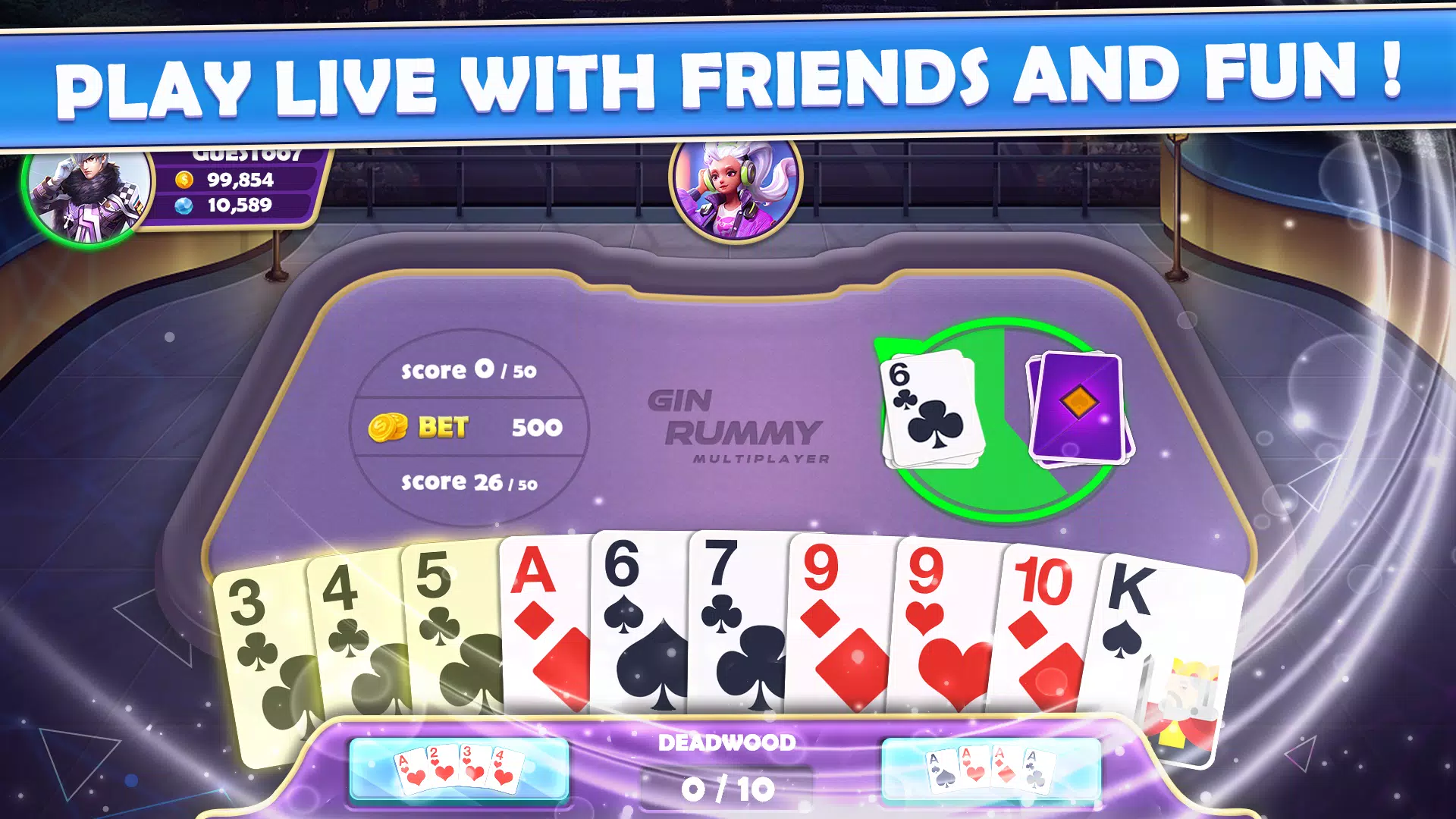 Gin Rummy Multiplayer ဖန်သားပြင်ဓာတ်ပုံ 4