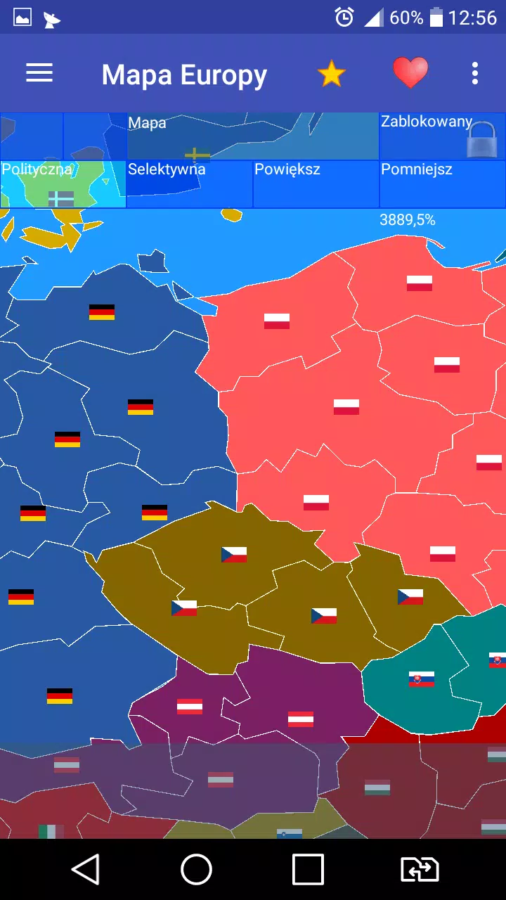 Europe map Schermafbeelding 3