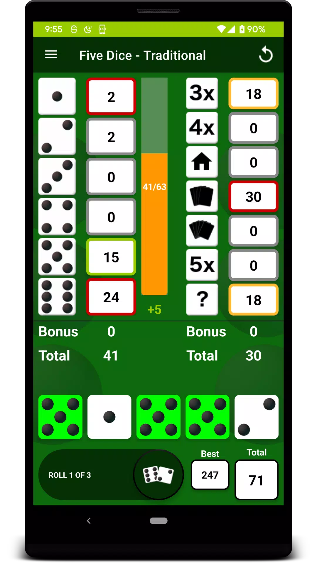 Five Dice Capture d'écran 2