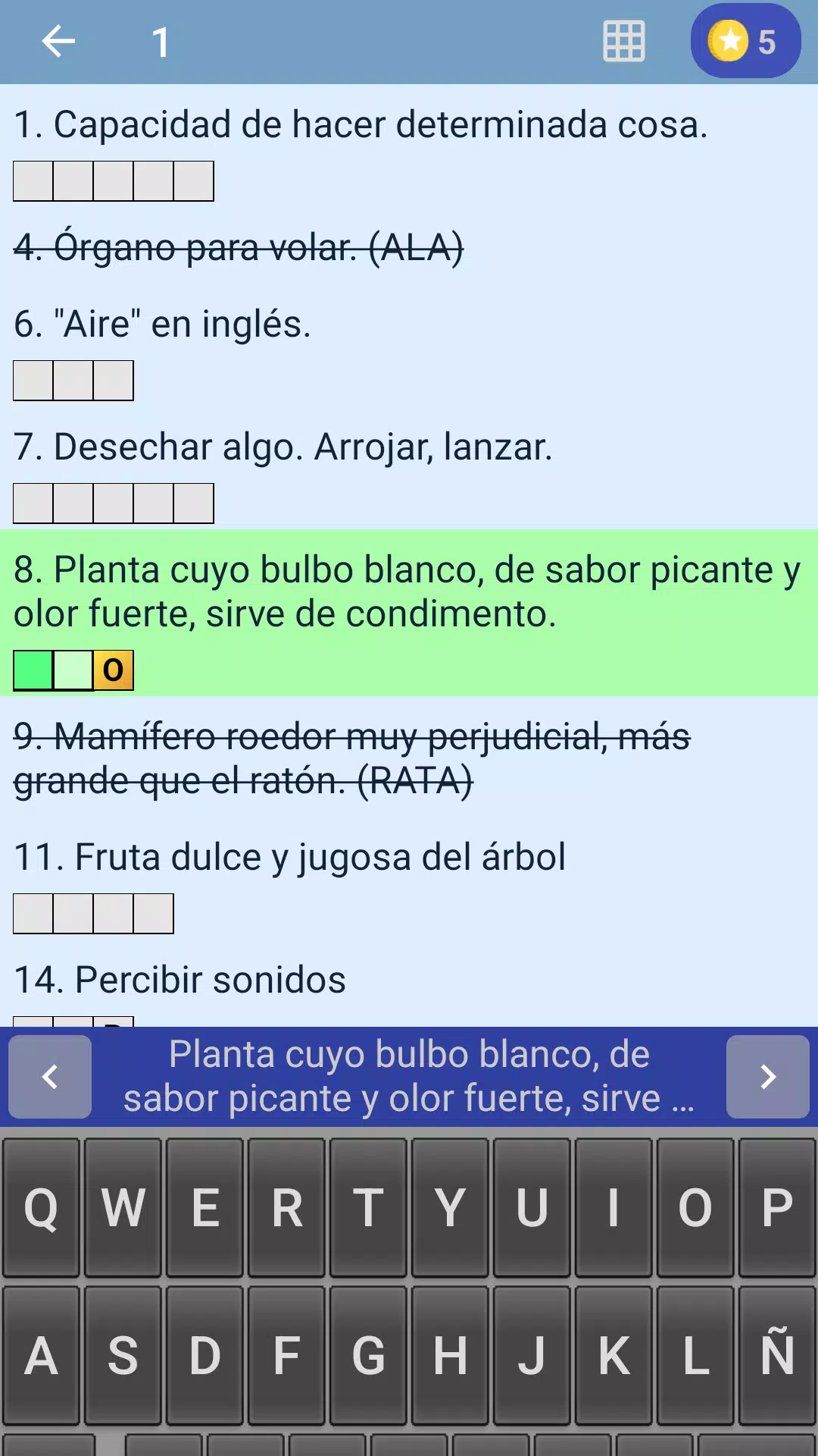 Crucigrama en español Capture d'écran 2