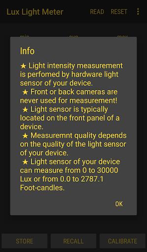 Schermata Lux Light Meter Pro 3