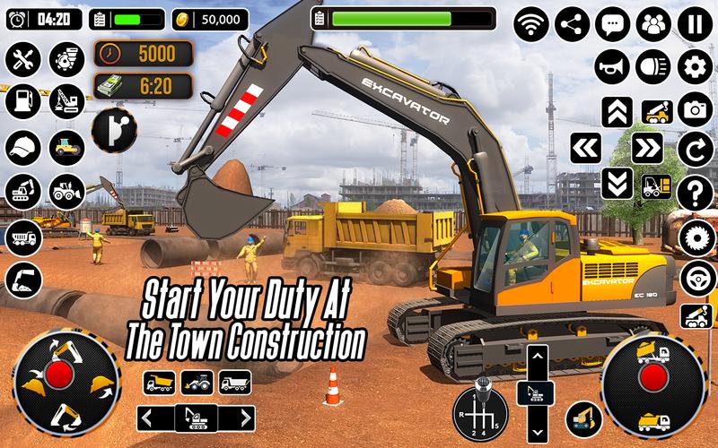 City Heavy Excavator Crane 3D ဖန်သားပြင်ဓာတ်ပုံ 4