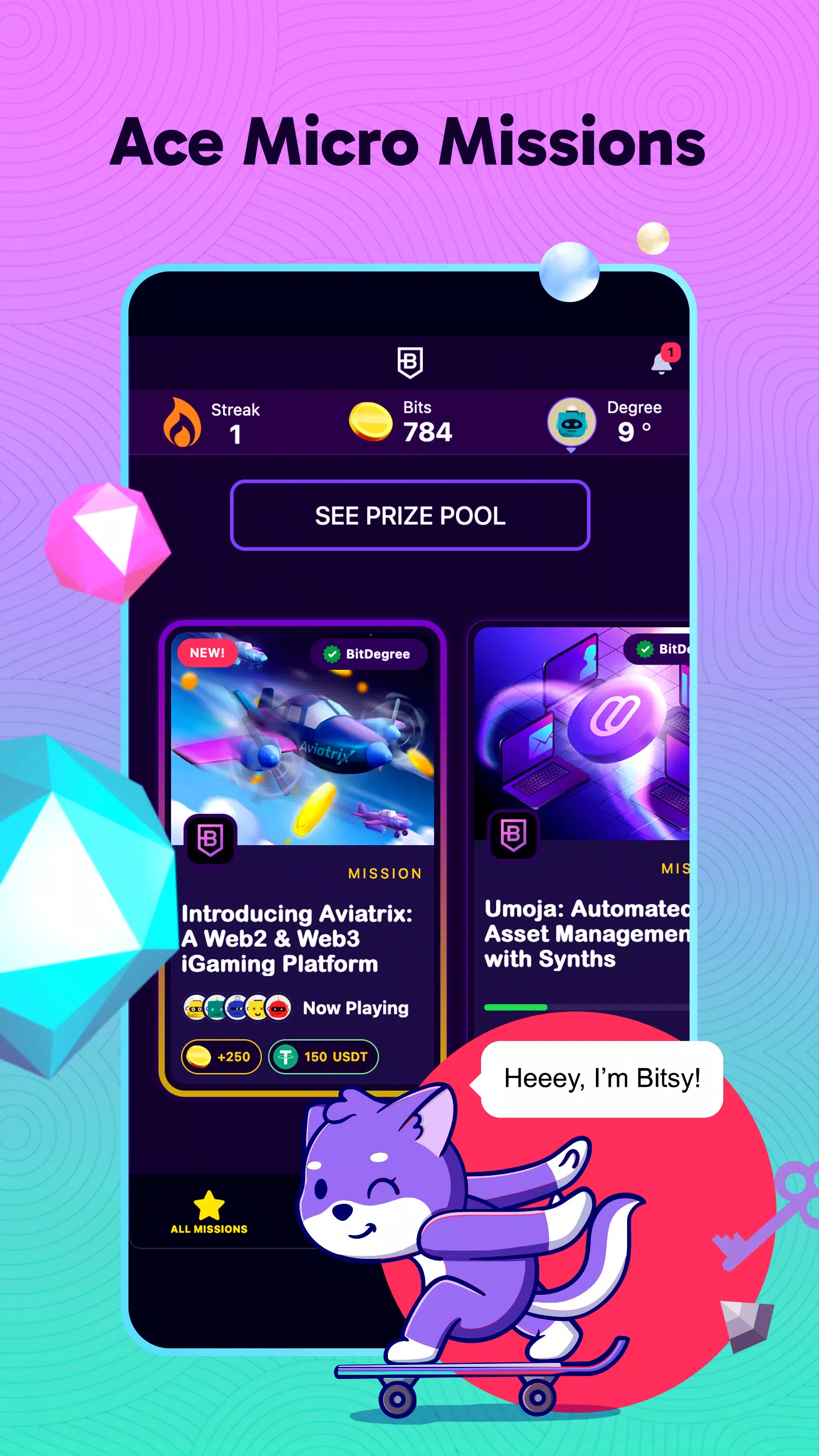 BitDegree: Play & Earn Crypto Ekran Görüntüsü 2