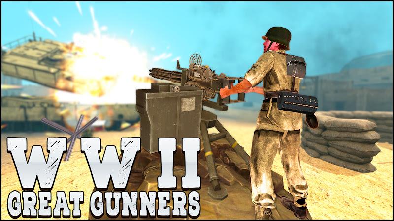 Gunner World War: WW2 Gun Game Ekran Görüntüsü 1