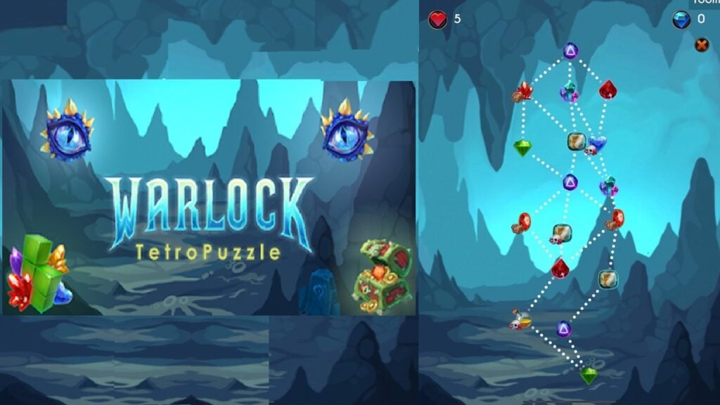Warlock Tetropuzzle是糖果粉碎，牛头和地牢充满魔术的混合物