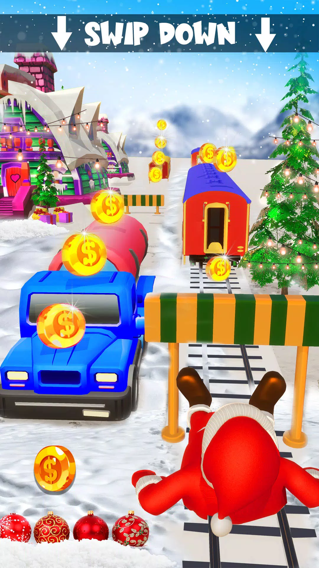 Xmas Santa Surfer Running Game Captura de pantalla 4