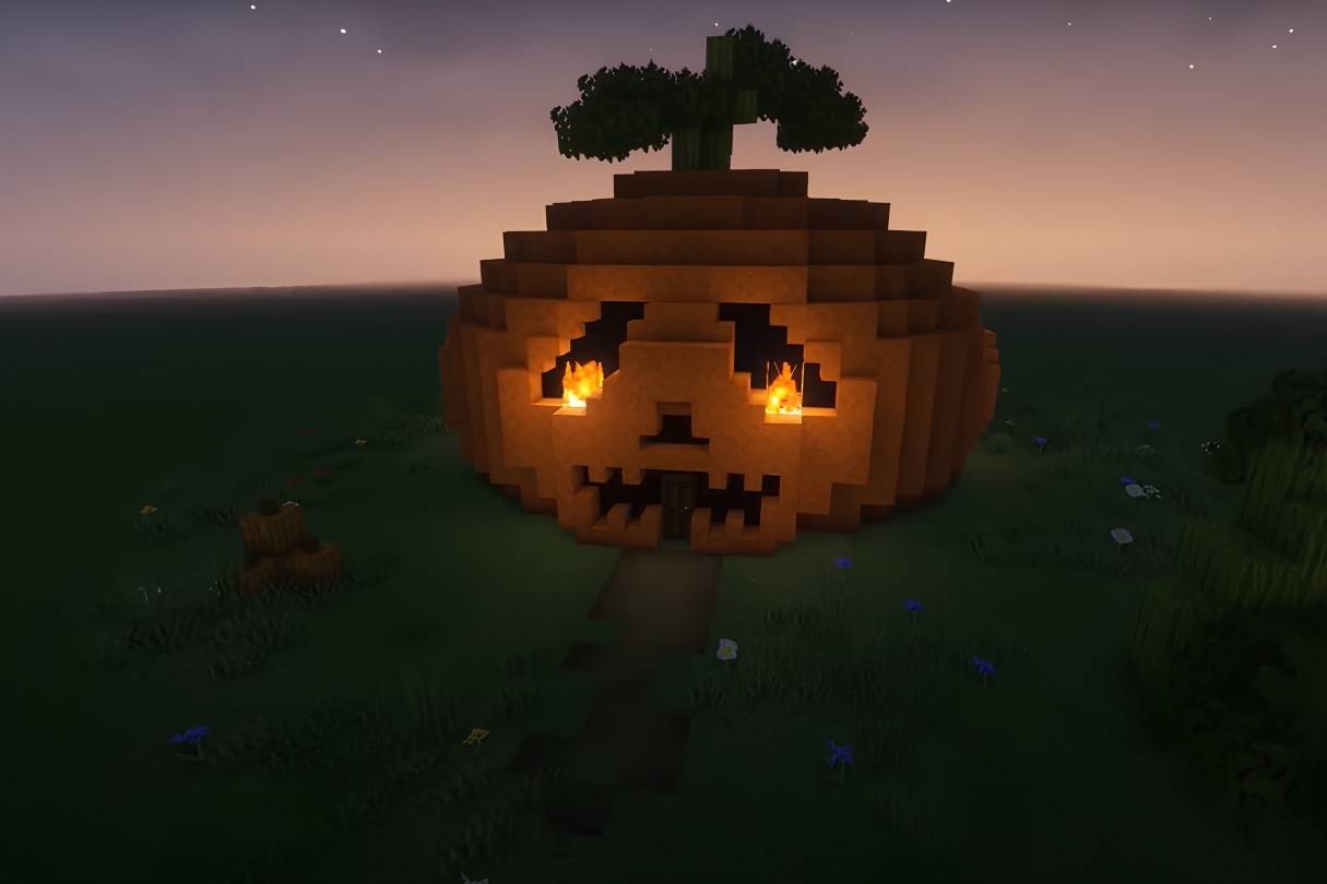 Casa de calabaza espeluznante