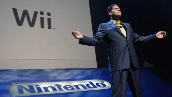 雷吉（Reggie）為Wii Sports作為Wii Pack而戰。 Susan Goldman/Bloomberg通過Getty Images攝影。