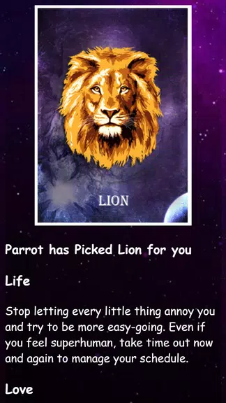 Parrot Tarot card Reading Fortune teller Astrology Capture d'écran 4