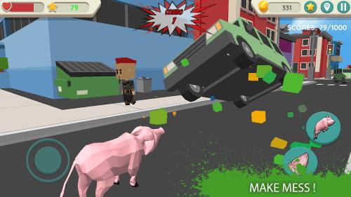 Crazy Pig Simulator Tangkapan skrin 1