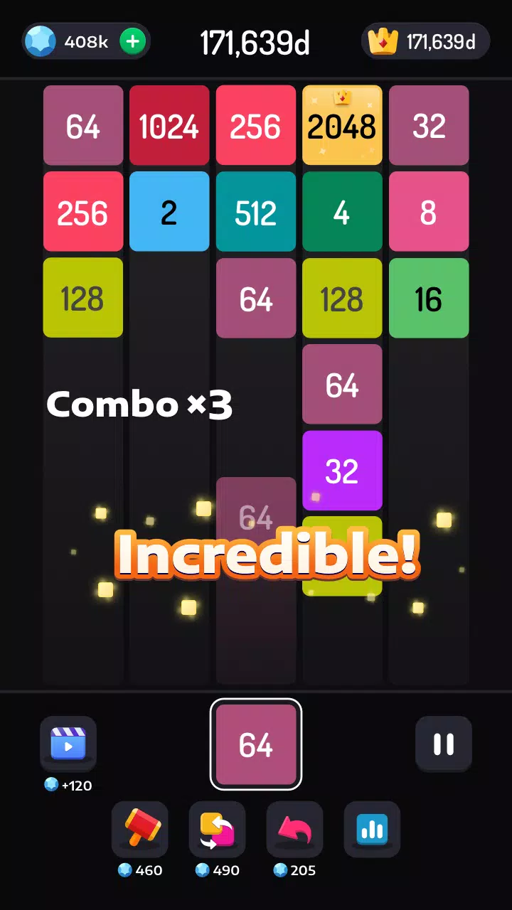 2048 Merge Games - M2 Blocks Captura de tela 3