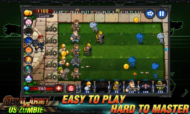 Army vs Zombies :Tower Defense Schermafbeelding 2