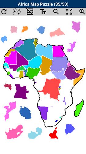 Africa Map Puzzle Capture d'écran 3